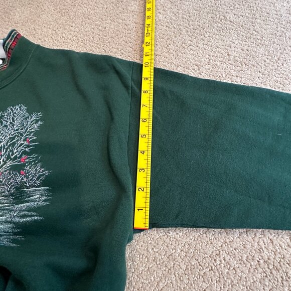 Vintage Morning Sun Sweatshirt Double Collar Winter Snow Farm Cardinals LARGE - Picture 12 of 14